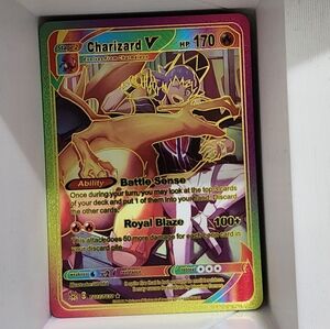 Charizard V HP 170 Rainbow Foil Fan Art Pokémon Card